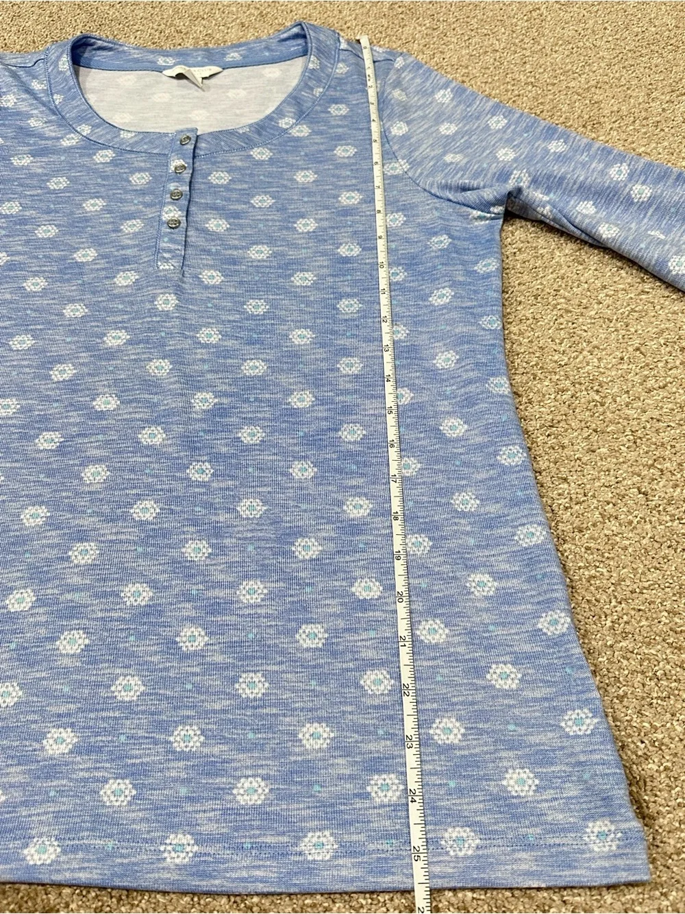 NWOT Charter Club Intimates Blue Floral Pajama Set